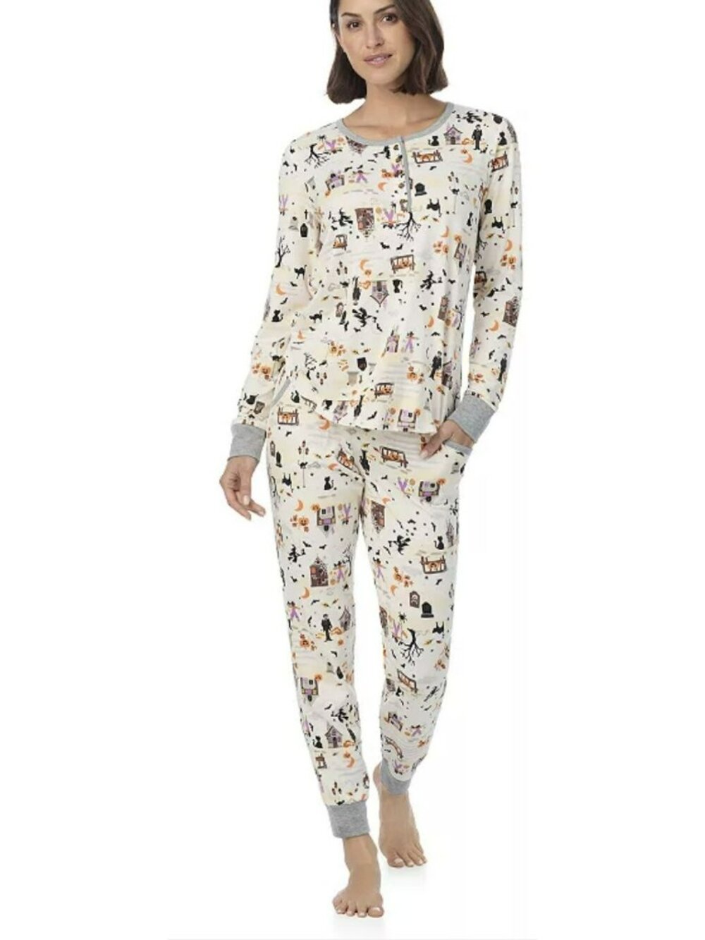 Halloween Pajama Set Soft Cotton Cozy Sleepwear Large